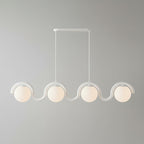 Uveta Lustre Linéaire - 4 Lampes - Blanc