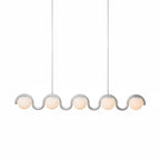 Uveta Lustre Linéaire - 5 Lampes - Blanc