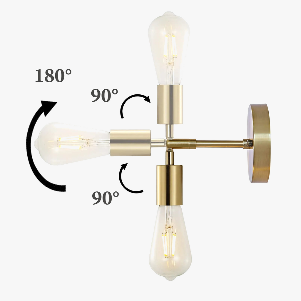 Plafonnier — Vintage applique murale LED lampe 180 ° rotatif industriel E27 chambre chevet salle de bain miroir applique murale vanité luminaire plafonnier