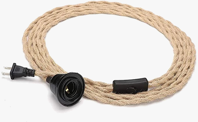 Suspension Vintage Théodore Brume en Corde de Chanvre