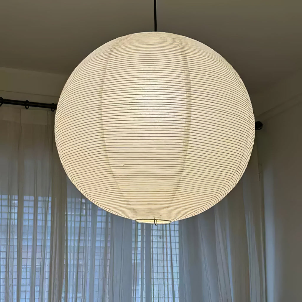 Solara Suspension Bambou Papier Washi Ronde - Neutralighting