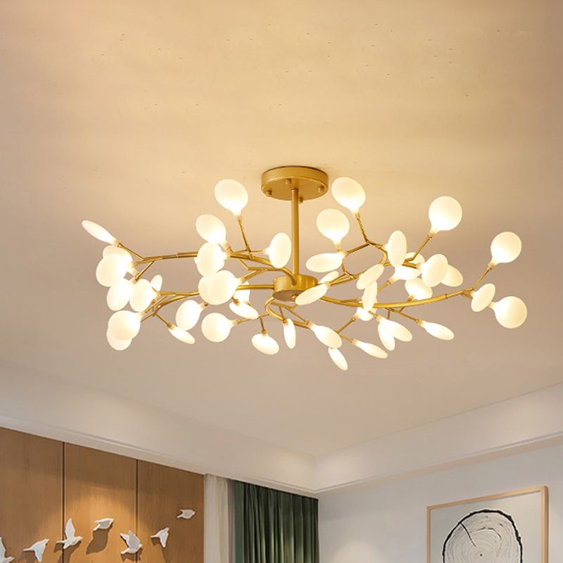 Welin Suspension Multi Nordique Chambre Salle à Coucher - 70 cm - Or - Verre