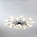 Wesley Plafonnier Feu d'Artifice Linéaire Moderne - Noir - 18W - Lumière neutre