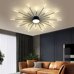 Wesley Plafonnier Feu d'Artifice Linéaire Moderne - Noir - 20w - Lumière neutre