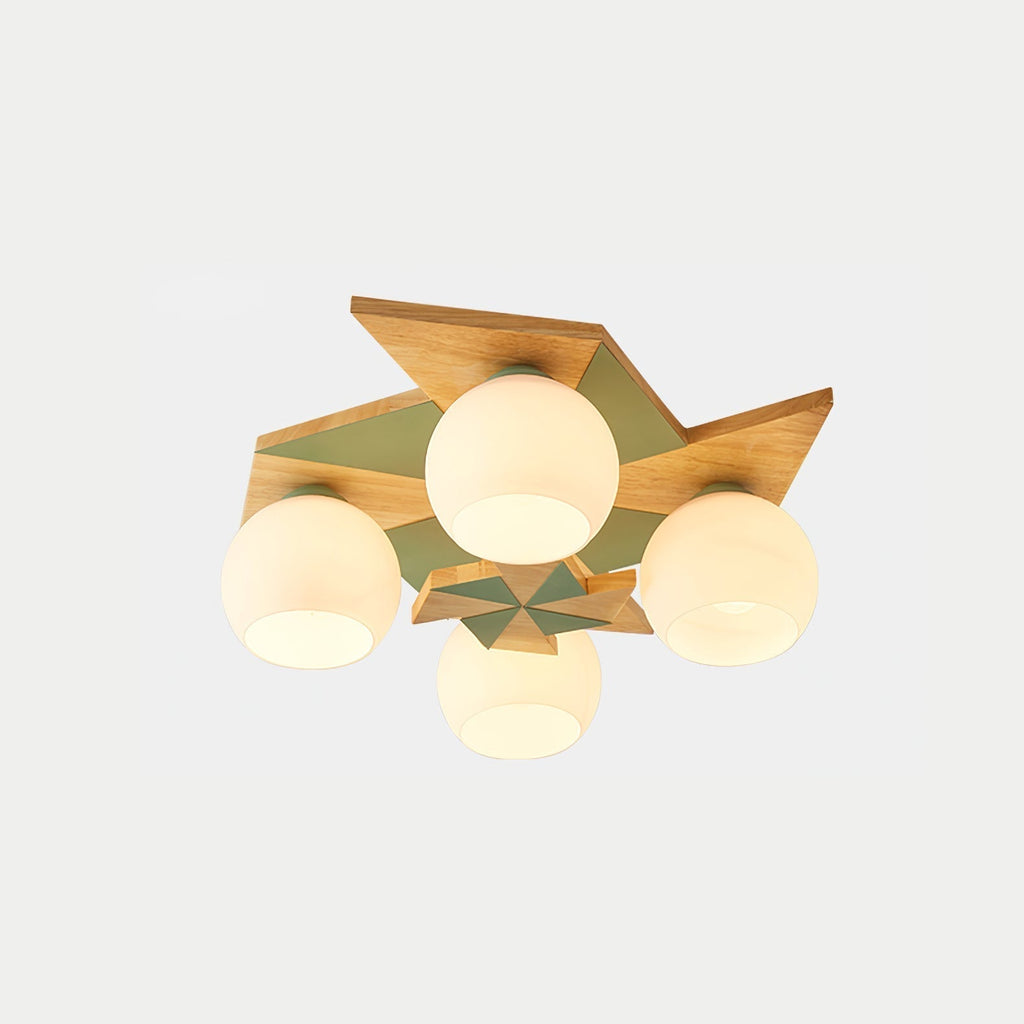 Ewooda Lustra Plafonnier en Bois Naturel Élégant - Neutralighting
