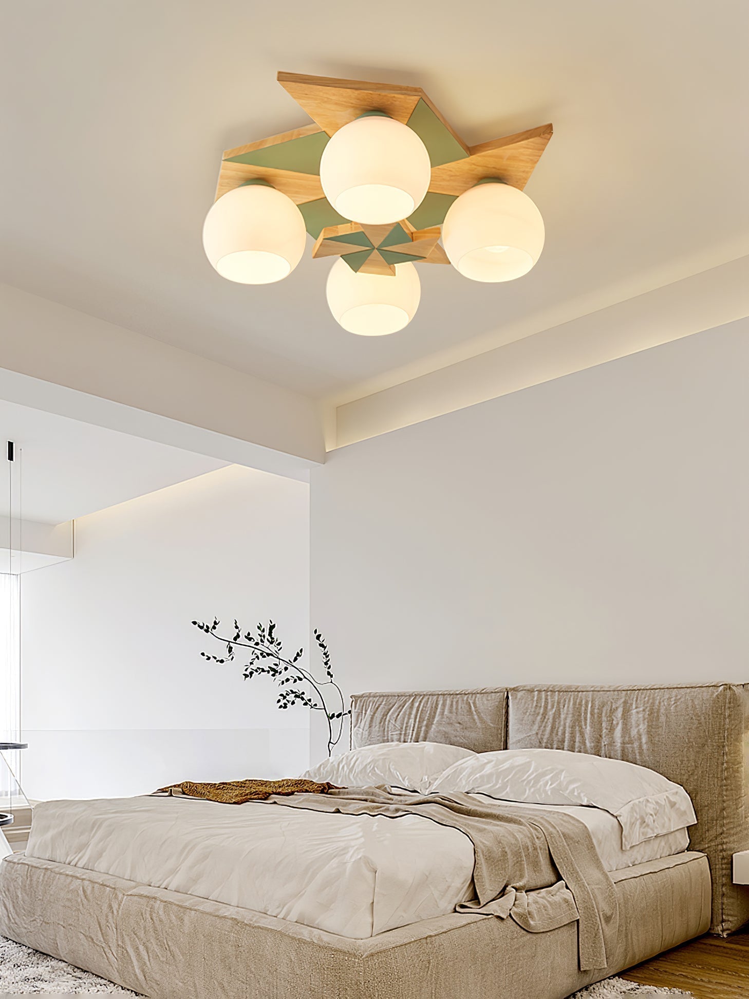 Ewooda Lustra Plafonnier en Bois Naturel Élégant - Neutralighting