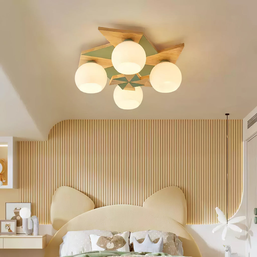 Ewooda Lustra Plafonnier en Bois Naturel Élégant - Neutralighting