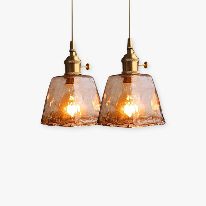 Zina Suspension Géométrique Vintage Verre. Laiton. Salon - 1